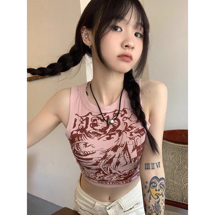 [FREESHIP + VOUCHER] Áo croptop ba lỗ truyện tranh