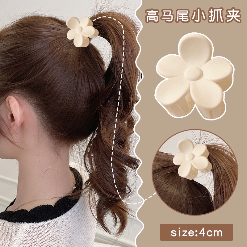 Kẹp tóc màu trơn phong cách hàn quốc phụ kiện tóc đuôi ngựa cao thời trang nữ