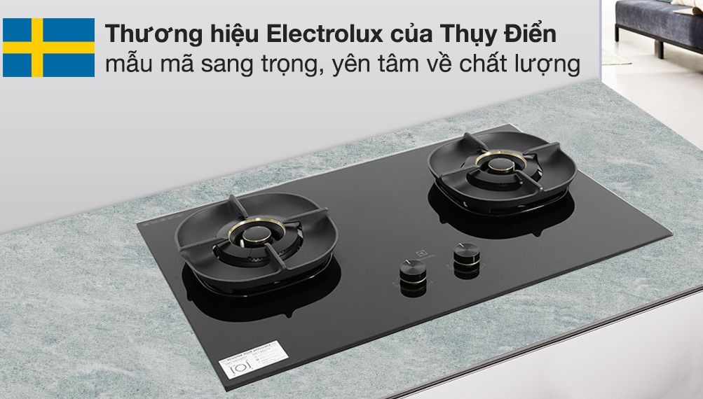 Authentic Electrolux ehg8250bc-original gas stove + ignition: fast battery IC ignition, light-tempered glass-24 months warranty