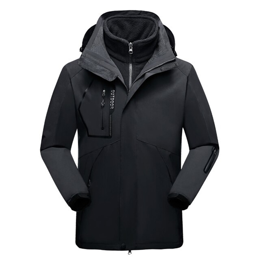 Waterproof Windproof 3 In 1 Jacket Ski Snowboard Apparel Ski Wear Ladies Winter Warm Ski Hoodie Set