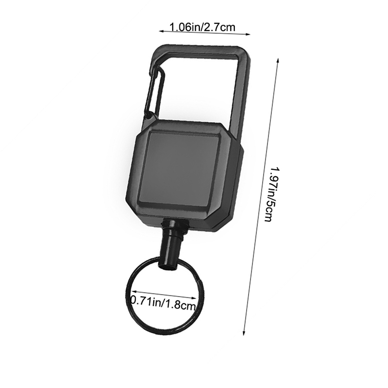 Adjustable Rope Key Chain 1Pc Steel Wire Rope High Resilience Retractable Key Chain Outdoor ...