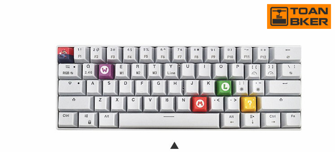 Keycap PBT Mario, Pacman, Keycaps cho bàn phím cơ