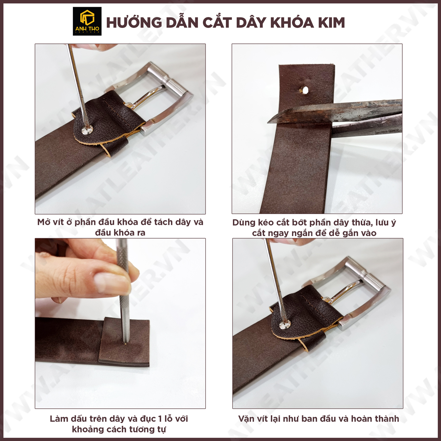 Thắt lưng da bò Anh Tho Leather M1K35-01