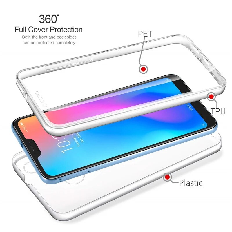 360 Protector Transparent Phone Case For Samsung Galaxy S24 S23 S22 S21FE S20 Plus S8 S9 S10 Note 20 Ultra 10 Pro A54 Full Cover.
