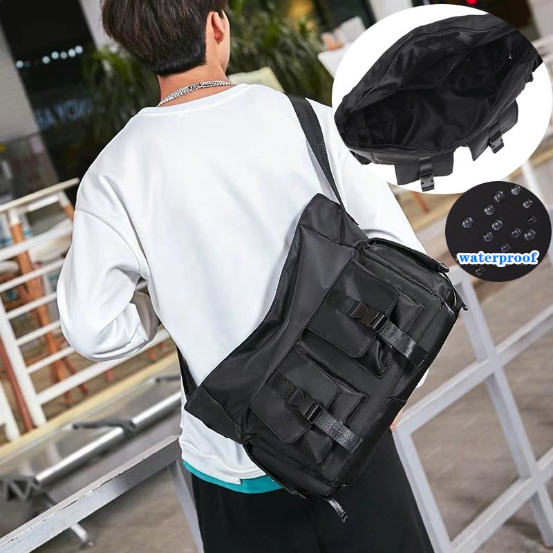 Ready Stock Men large capacity messenger bag Casual shoulder bag