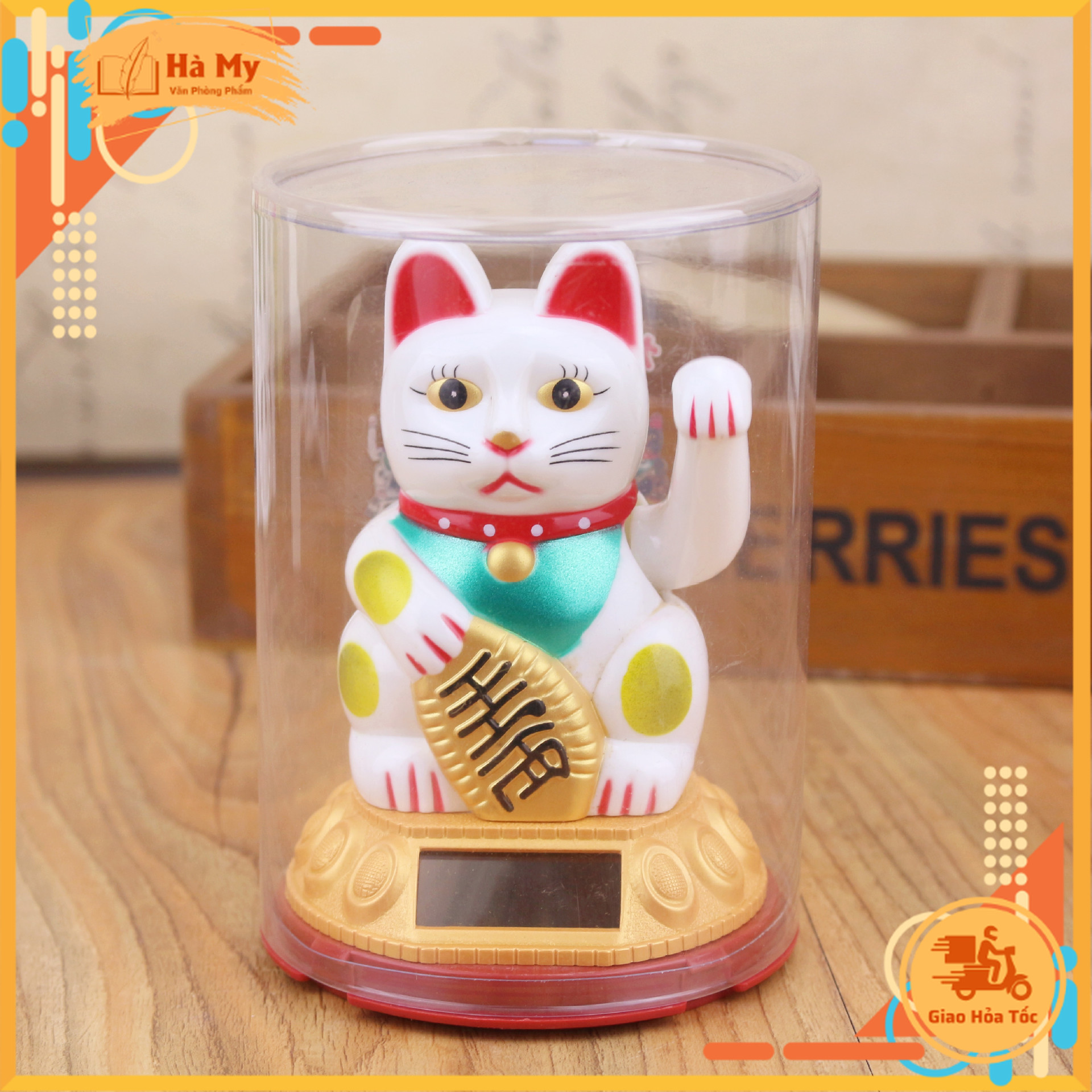 Mèo Thần Tài Vẫy Tay Dùng Năng Lượng Mặt Trời - Mang Lại May Mắn Tài Lộc Cho Gia Chủ