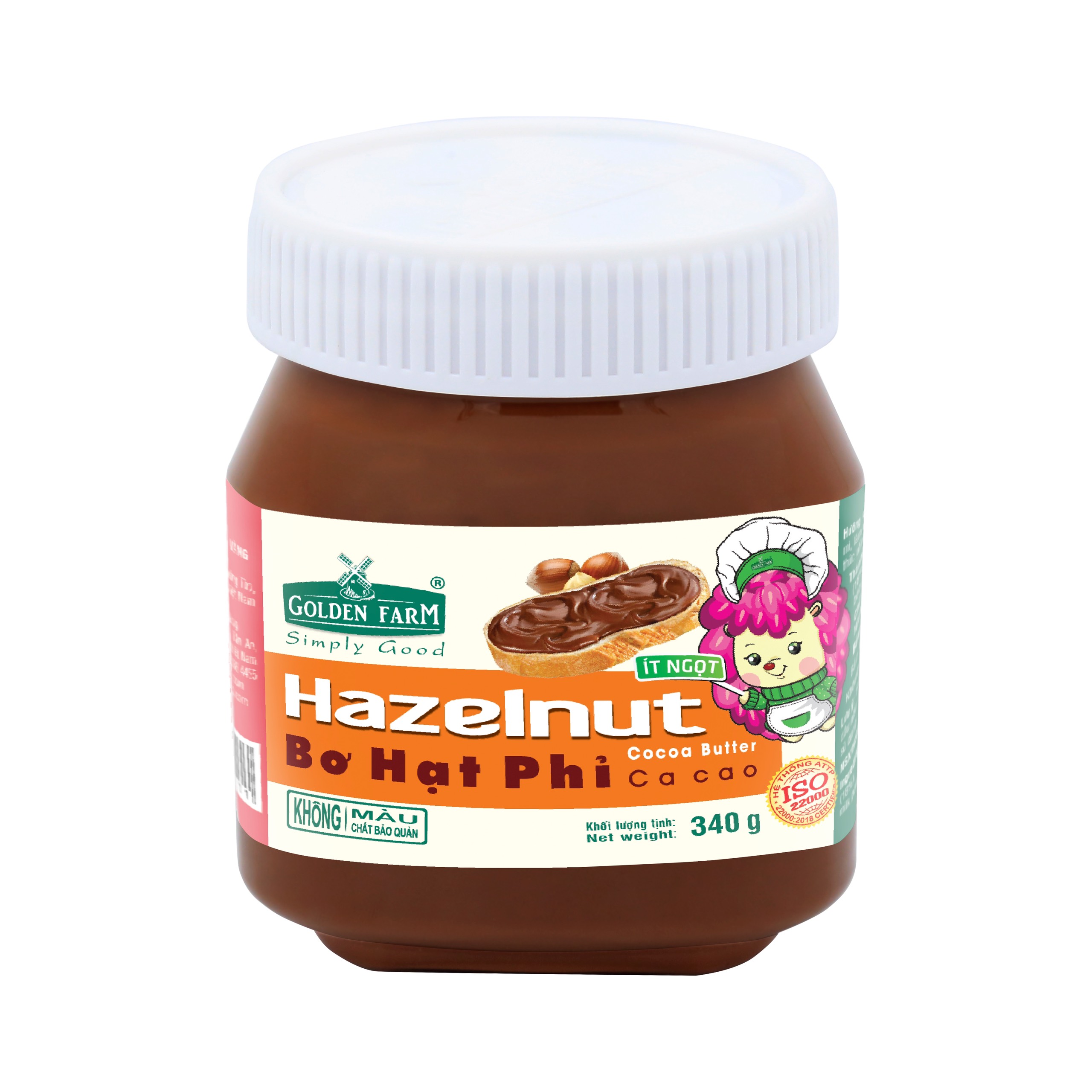 BƠ HẠT PHỈ CA CAO GOLDEN FARM HAZELNUT COCOA BUTTER HSD MỚI NHẤT