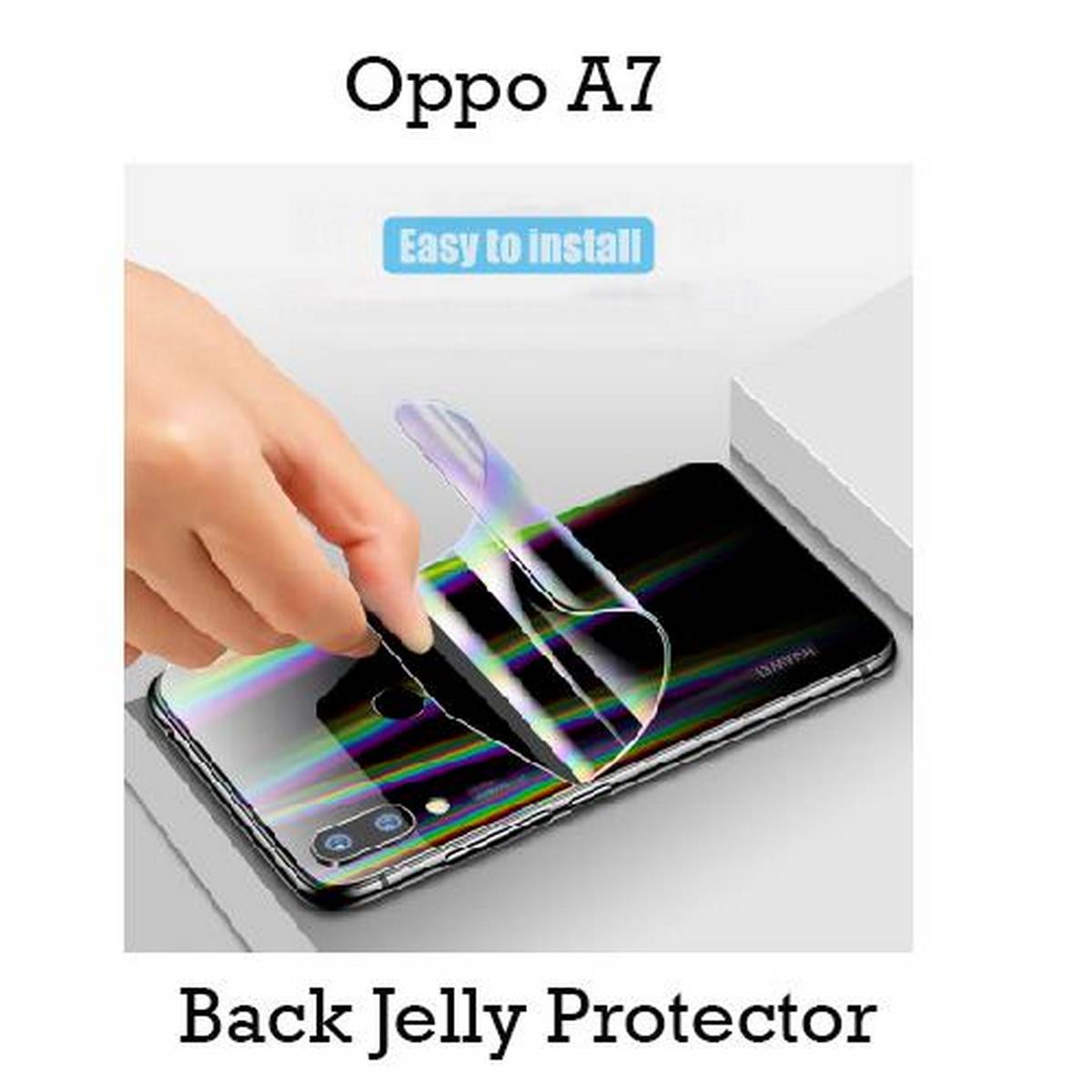 Oppo A7 Back Jelly Protector For Oppo A7 - Matte Protector. 