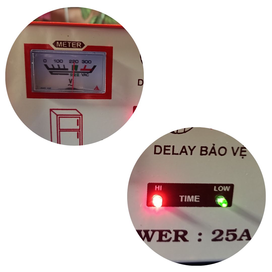 Bảo vệ tủ lạnh Delay 25A hàng tiêu chuẩn