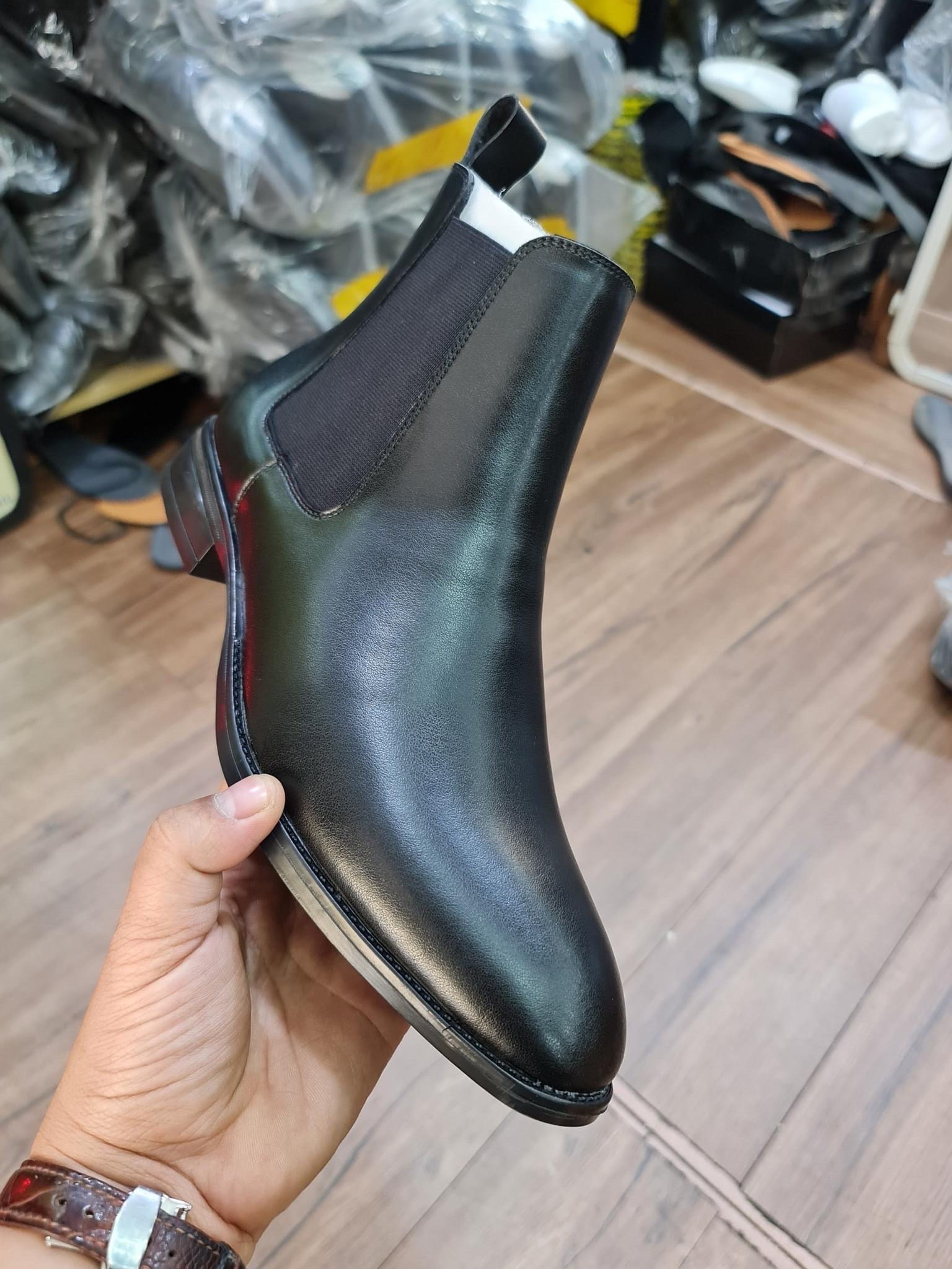 Giày Chelsea Boots Nam Thời Trang Cao Cấp Không Nhăn