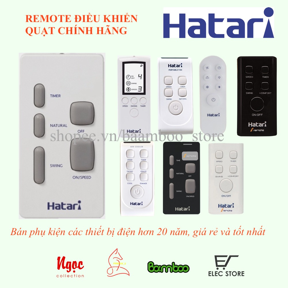 Điều khiển quạt Hatari nhiều model chọn lựa - sản phẩm hãng Hatari Thái Lan