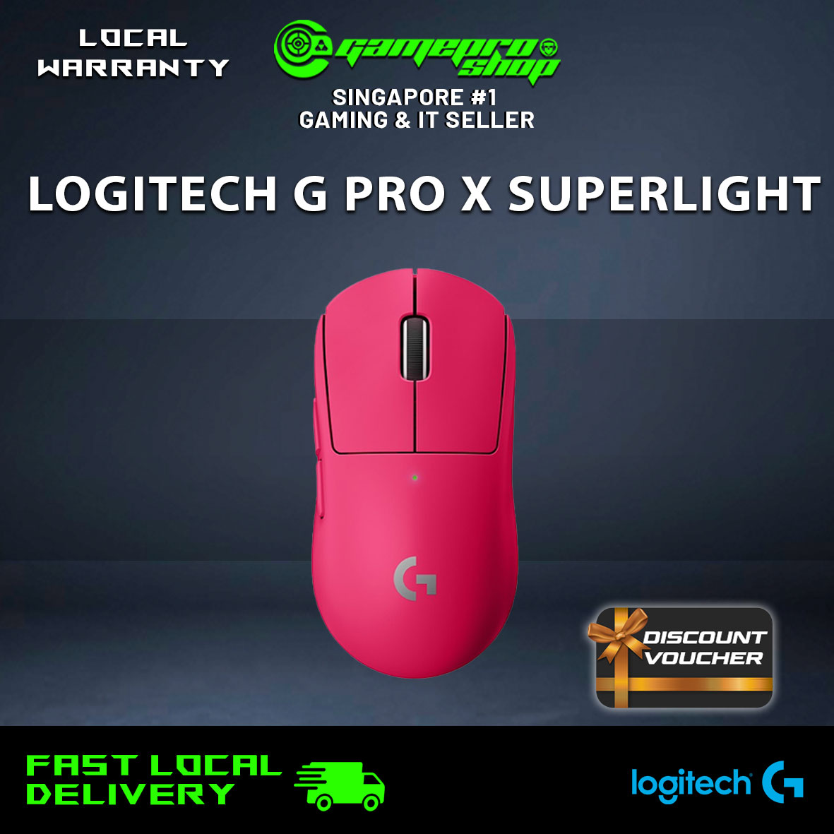 Logitech G Pro X Superlight Lightspeed Wireless Gaming Mouse