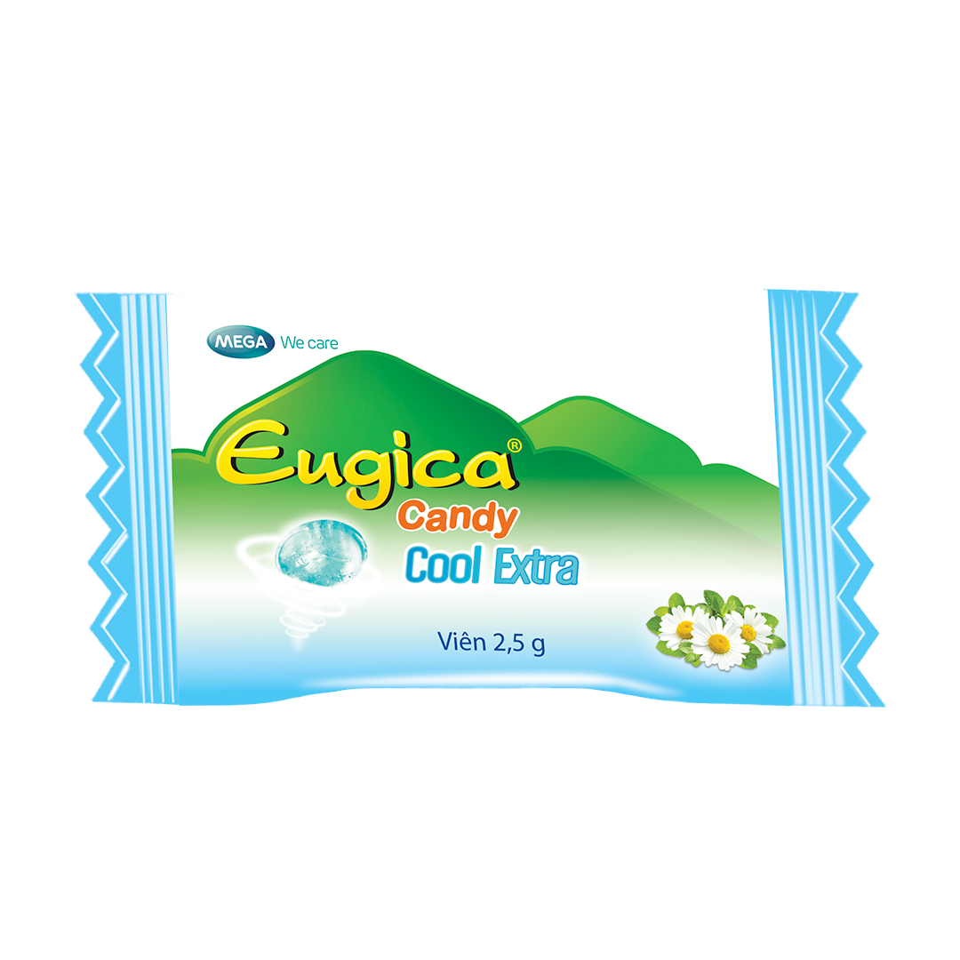 Kẹo ngậm thảo dược the mát EUGICA CANDY COOL EXTRA (Túi zip 15 viên)