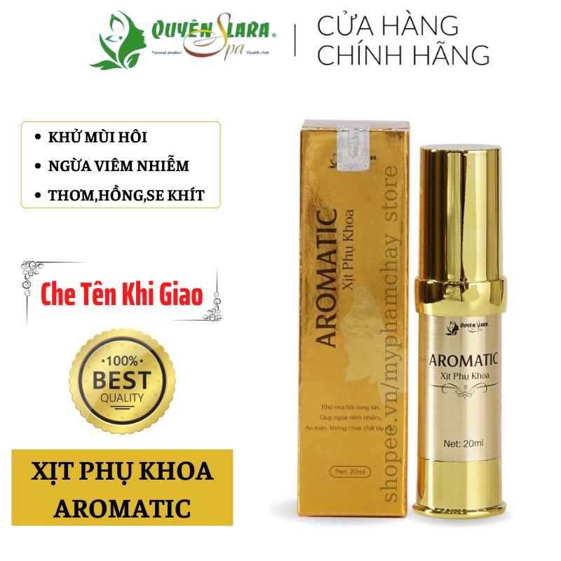 Xịt phụ khoa aromatic quyên lara,hương thơm quyến rũ khử mùi hôi,làm thơm,hồng,se khít cô bé dạng xịt 20ml