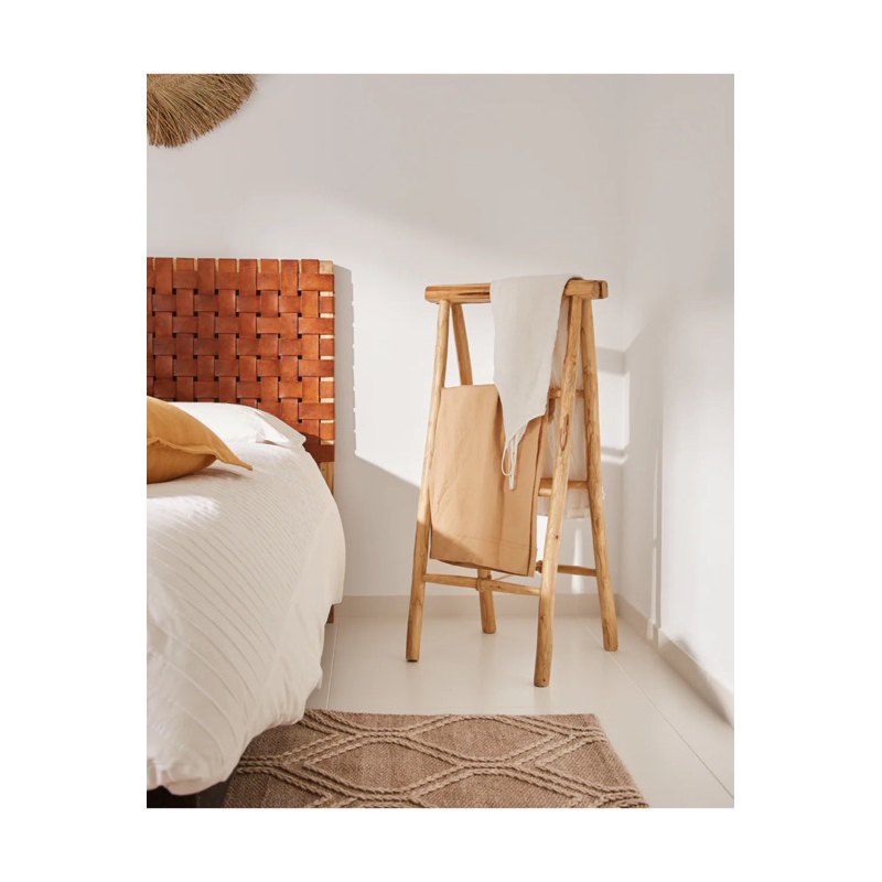 (GTKT020) Giá/Kệ Treo Khăn Nhà Tắm Dáng Thang Đôi Gỗ Đước Màu Tự Nhiên Của Gỗ