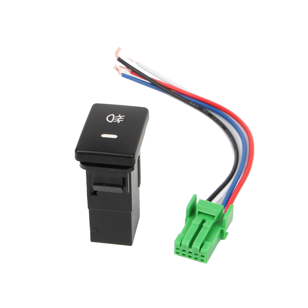 Durable for DC 12V Front Fog Light Push Switch with 4 Wire Button for Toyota-Camry Prius for Corolla Highlander Vios