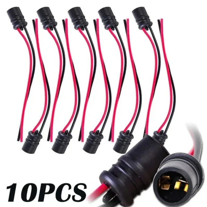 1-10pcs T10 W5W Car Light Bulb Socket Connector Bracket Wedge Base Light Bulb Plug Expansion Bulb Base with Wire