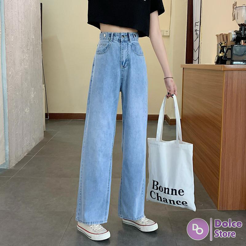 Quần Jean nữ cạp cao phong cách Hàn Quốc DOLCE