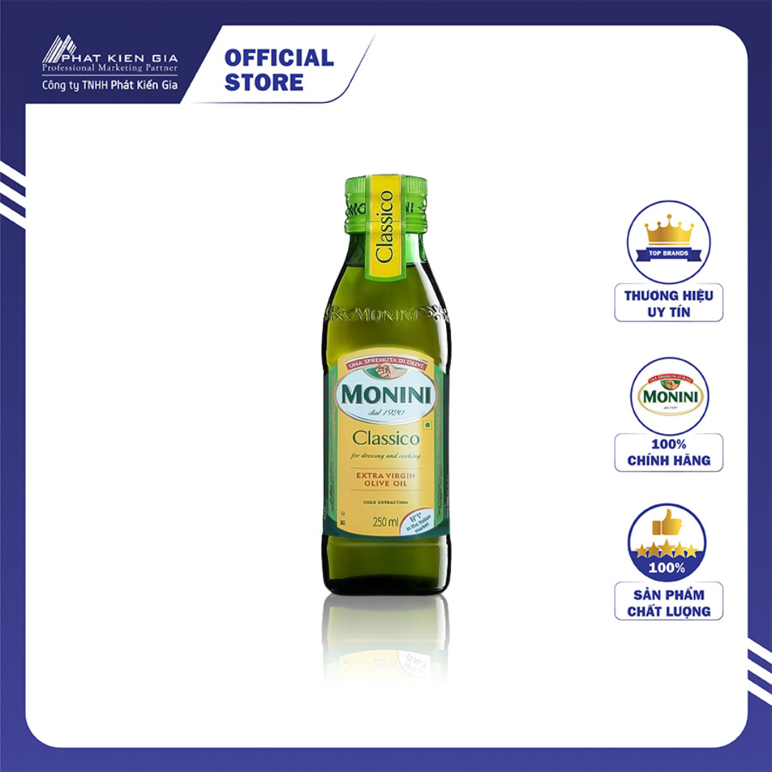 Dầu Olive Extra Virgin Monini 250ml - Nhập Khẩu Ý | Monini Classico Extra Virgin Olive Oil 250ml