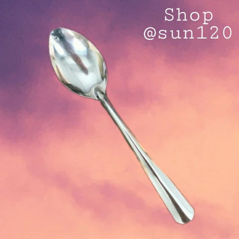 Thìa inox cán dài ăn cơm đầu nhọn DN01