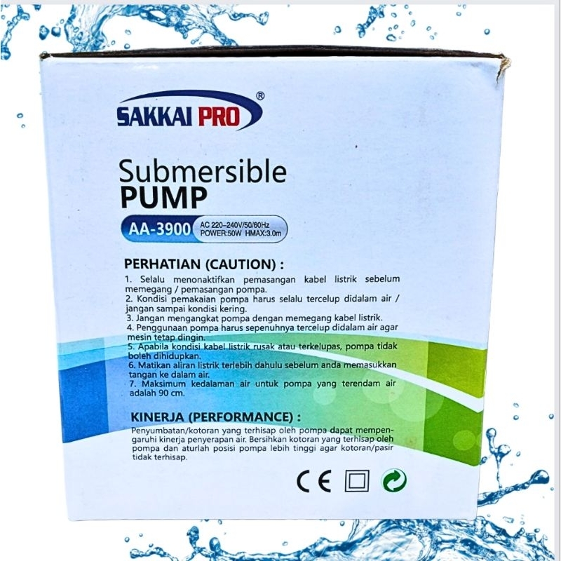Pompa kolam aquarium SAKKAI PRO AA 3900