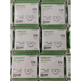 Chỉ phẫu thuật Nylon CPT (1/0, 2/0, 3/0, 4/0, 5/0, 6/0, 7/0, 8/0) Hộp 12-24 tép