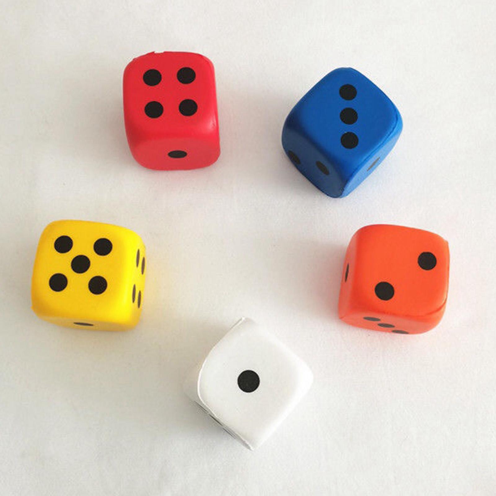 【Sell-Well】 4cm Sponge Dices Dot 6 Sided Foam Dices Early Skills Party Favors for Carnival School Supplies Party Favors. 