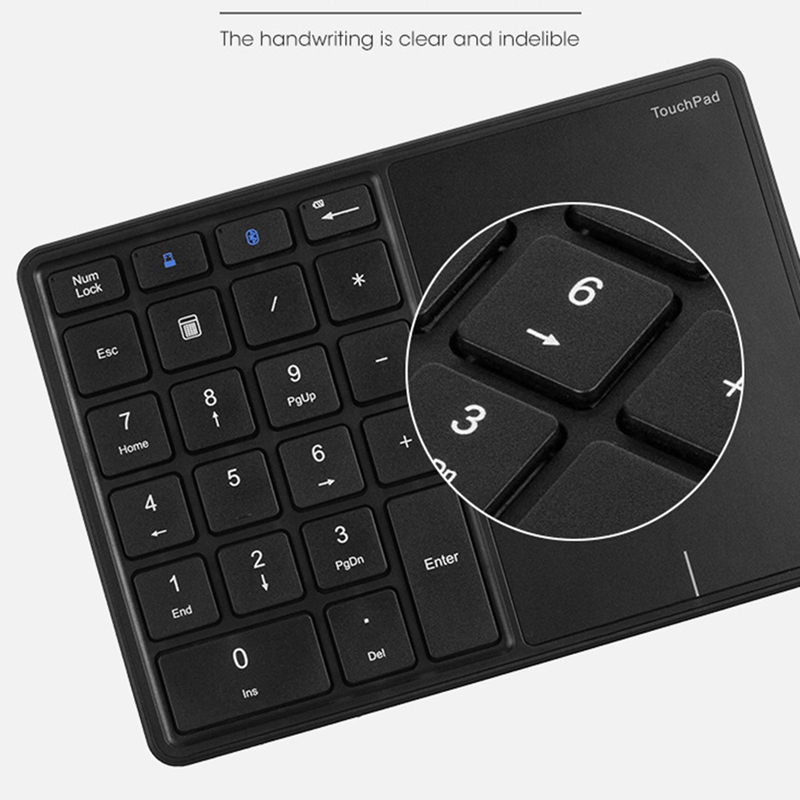 Mini 2.4G Bluetooth Keyboard Numeric Keypad 22 Keys Digital Keyboard with Touchpad for Windows IOS Android