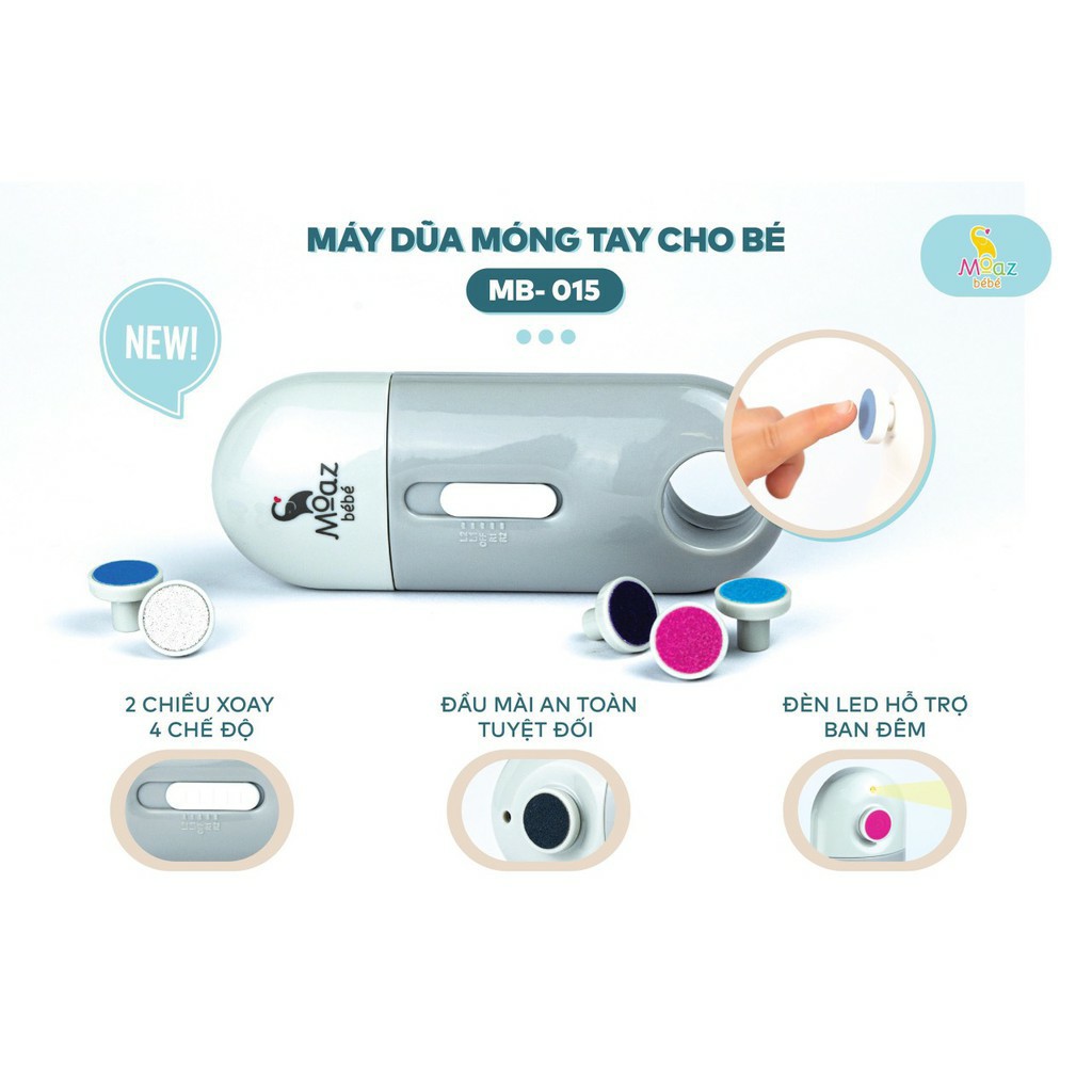 MB-015. Máy Dũa Móng Tay MOAZ BEBE cho bé