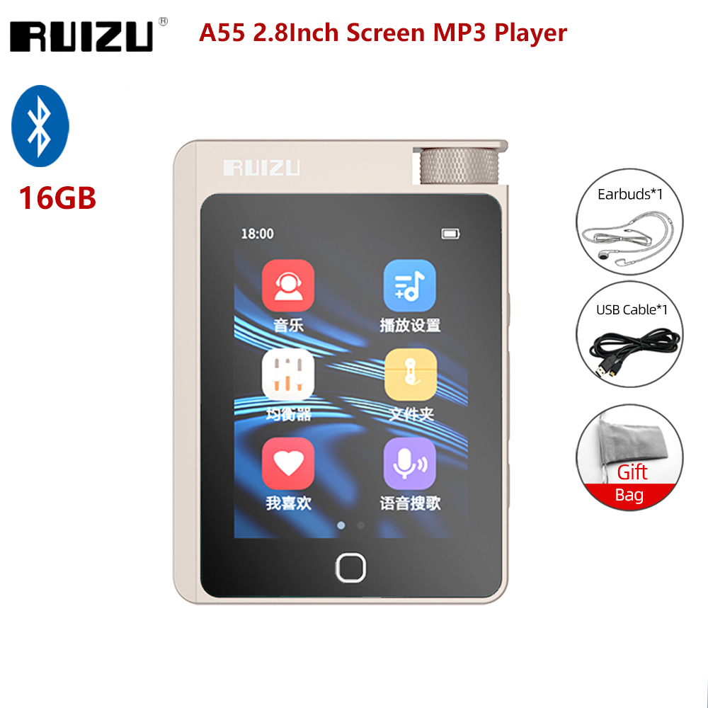 RUIZU A55 Bluetooth MP3 Playe 16G DSD256 Lossless Decoding Music Player