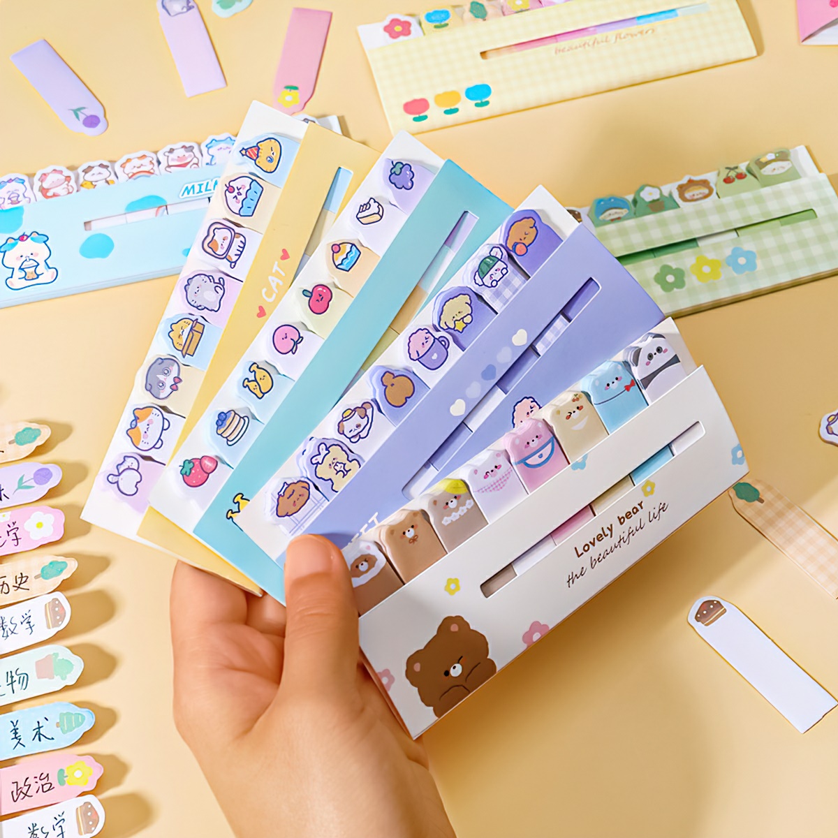 120 cute colorful pattern sticky notes