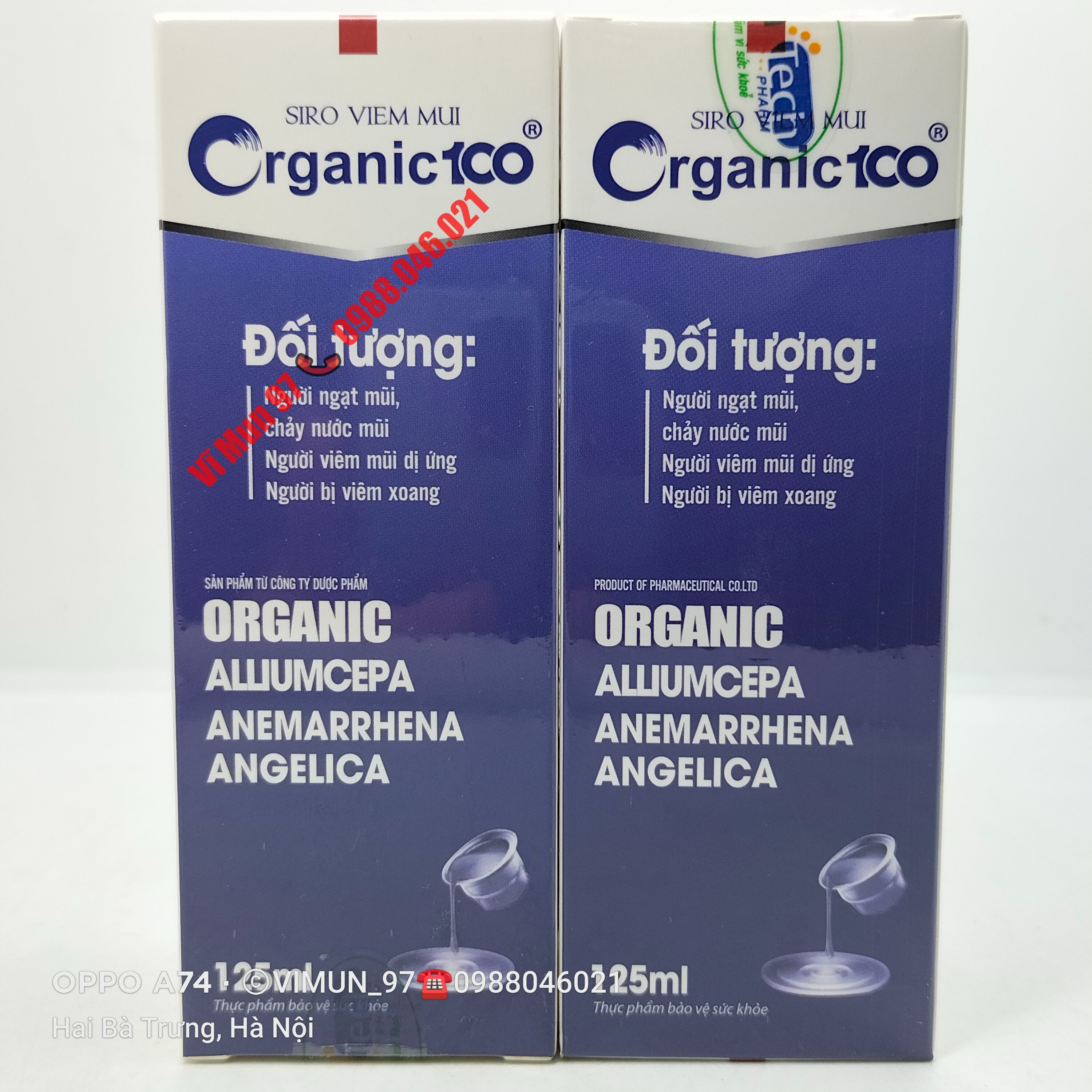 Siro Viêm mũi ORGANIC100 chai 125ml