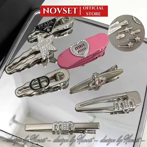 Set 7 kẹp tóc NOVSET set 7 cặp tóc chữ Min min cao cấp