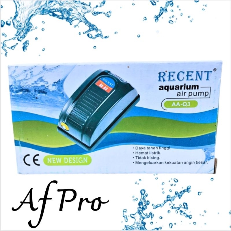 Airpump aerator gelembung udara RECENT AA Q3 udara saluran satu lubang
