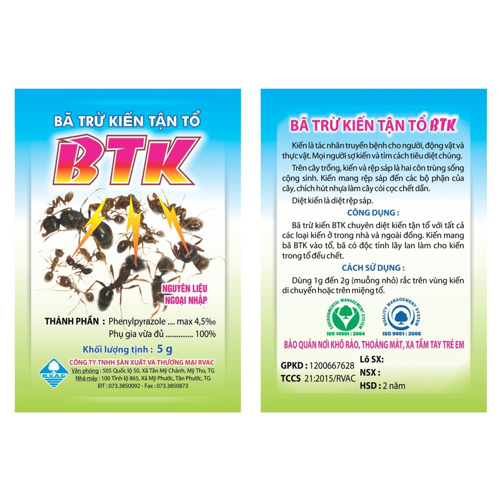 [HCM]Phòng kiến BTK gói 5gr