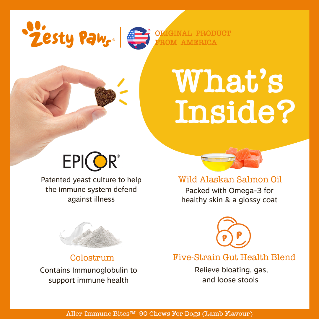 Zesty Paws Aller-miễn Dịch Cắn Lamb 90ct
