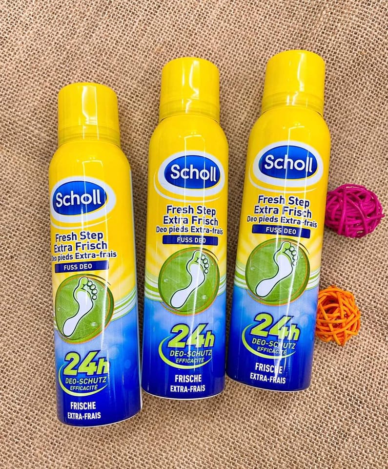 Xịt khử mùi hôi chân, giày Scholl hàng Đức