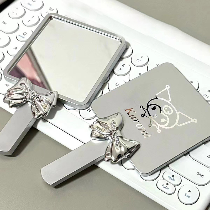 Cartoon Hello Kitty Square Mirror Mini Sanrio Hand-Held Desktop Makeup Mirror BANGCHEN. 