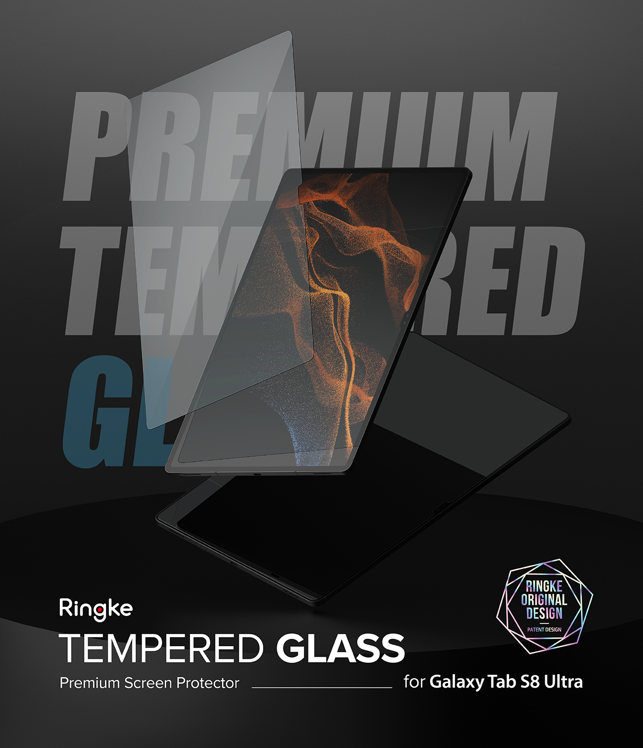 Ringke Tempered Glass Screen Protector Compatible with Samsung Galaxy Tab S8 Ultra Full Coverage Protective Glass Film
