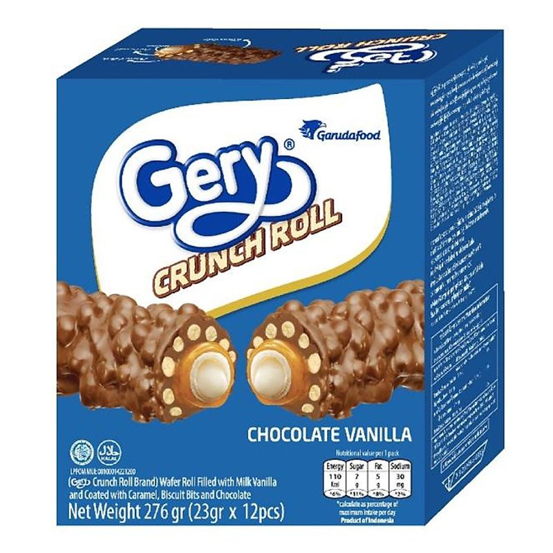 Bánh cuộn gery ngũ cốc phủ socola 276g