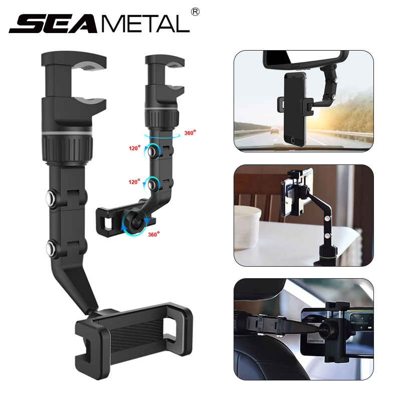 Mutil-Angle Adjustable Phone Holder Universal Car Rearview Mirror Phone Holder Stable Auto Smartphone Support Car Accessories