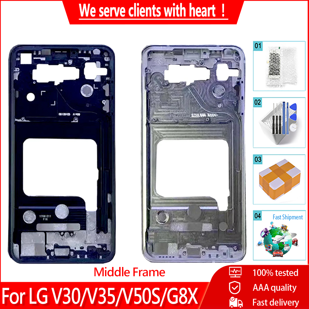 Myxiu middle frame display for LG G8X V50s V35 V40 V50 ThinQ phone middle frame LCD bezel plate chassis