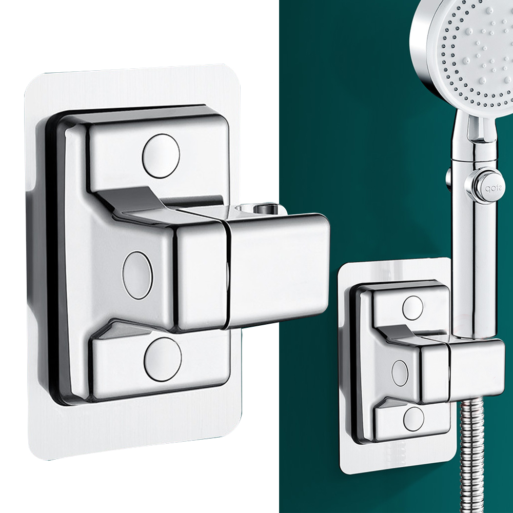 No Punching Adjustable Shower Head Bracket Bathroom Powerful Vacuum Suction Cup Shower Rack Bathroom Accessories