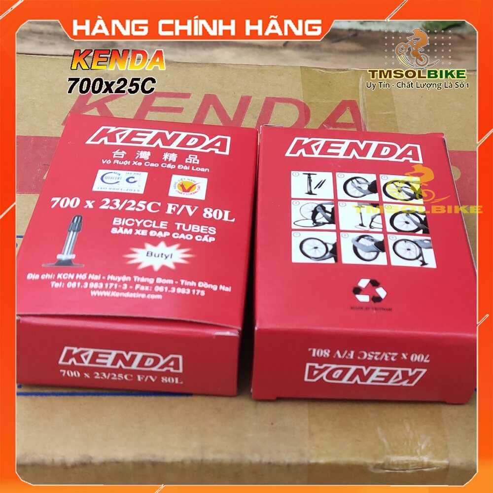 Săm ruột xe đạp kenda 700x25c fv80l van gạo van xe đạp dài 80mm