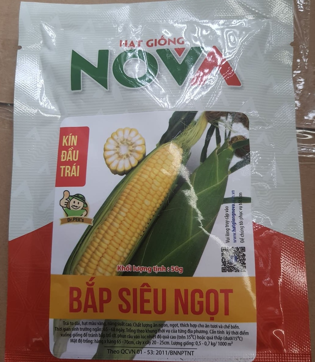 Hạt giống Bắp vàng Siêu ngọt Nova - gói 50gram
