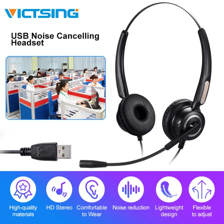 noise cancelling headphones with mic for office