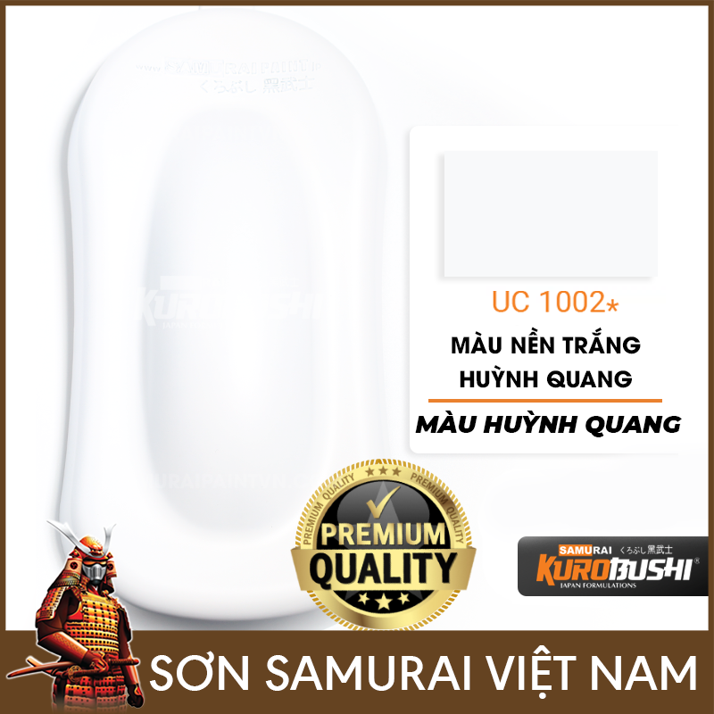Chai sơn samurai màu nền trắng UC1002 - Sơn xịt samurai màu nền huỳnh quang
