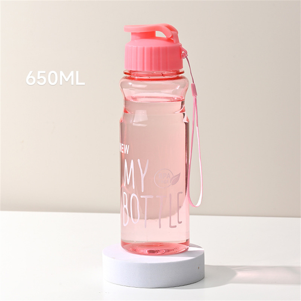 CHIPLY650ML Large-capacity Water Bottle 10-color BPA Free Water Cup Transparent PET Cold Water Cup Space Water Kettle Portable Sports Plastic Cup