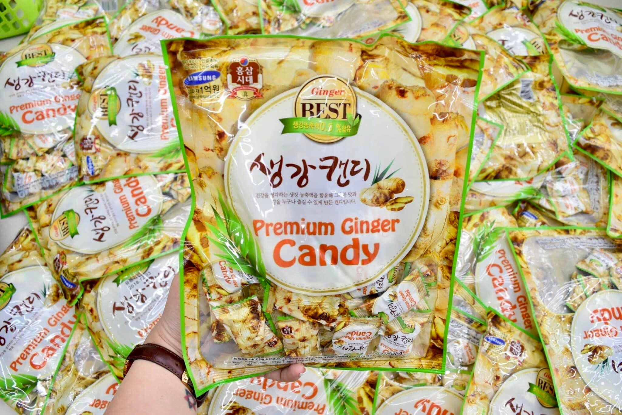 Kẹo gừng tươi red ginseng premium ginger candy hàn quốc 200g