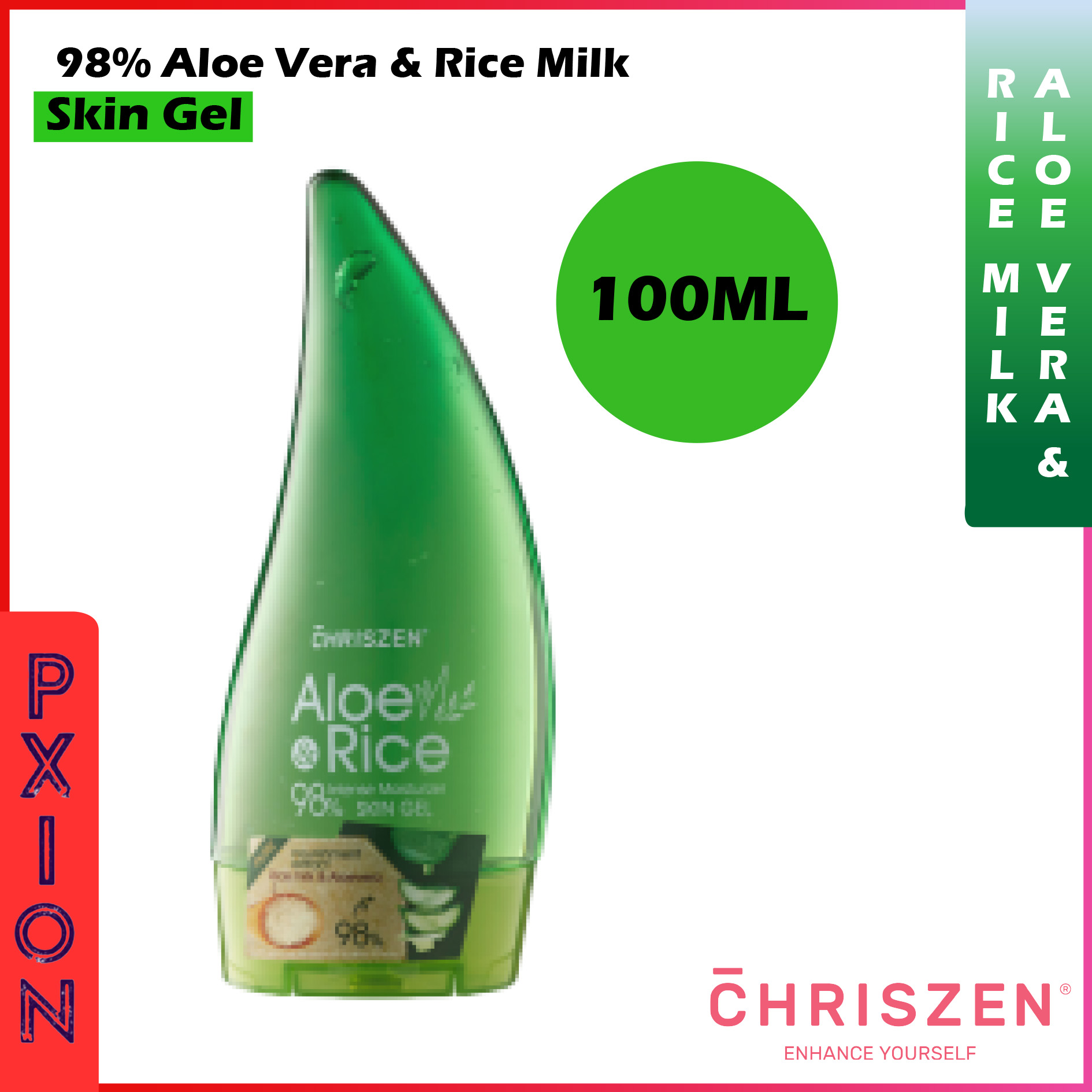 [READY STOCK] CHRISZEN 98 Aloe Vera & Rice Milk Skin Gel (100ML) Lazada